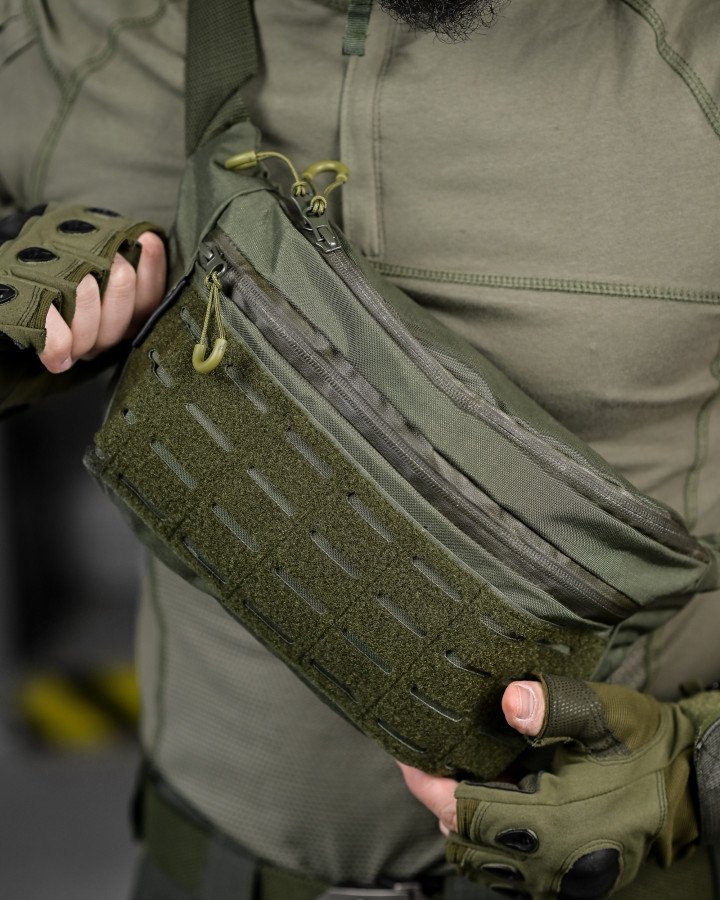 Тактична сумка поясна obio oliva - Зображення 4