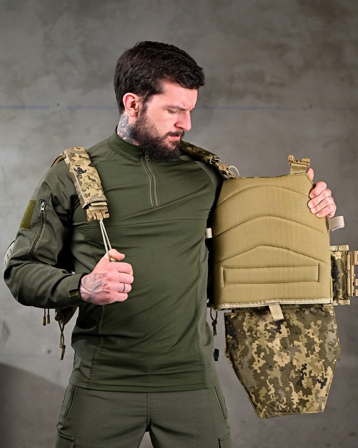 Якісна плитоноска 4 скидання з наплечником attack піксель - Зображення 7