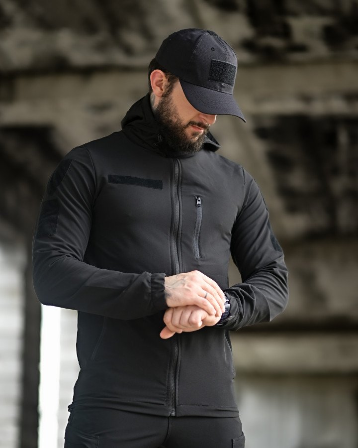 Еластичний тактичний костюм agony чорний - Зображення 4