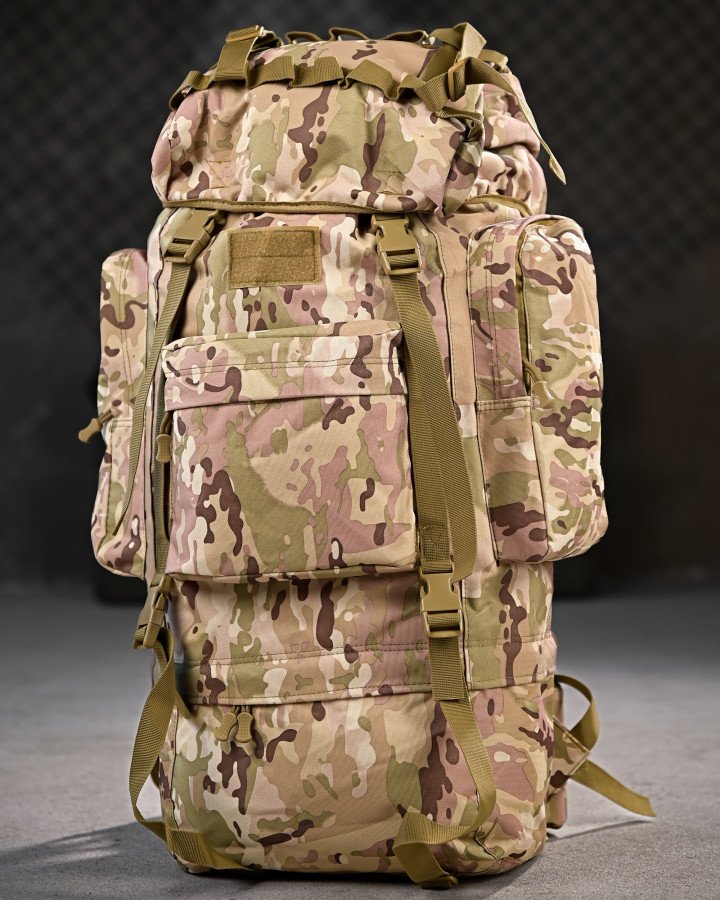 Тактичний рюкзак з металевим каркасом на 100 літрів. каркасний рюкзак мультикам - Зображення 2