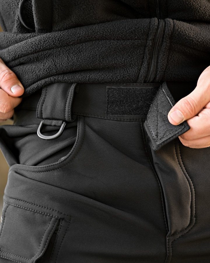 Зимові тактичні штани софтшел revision чорні - Зображення 8