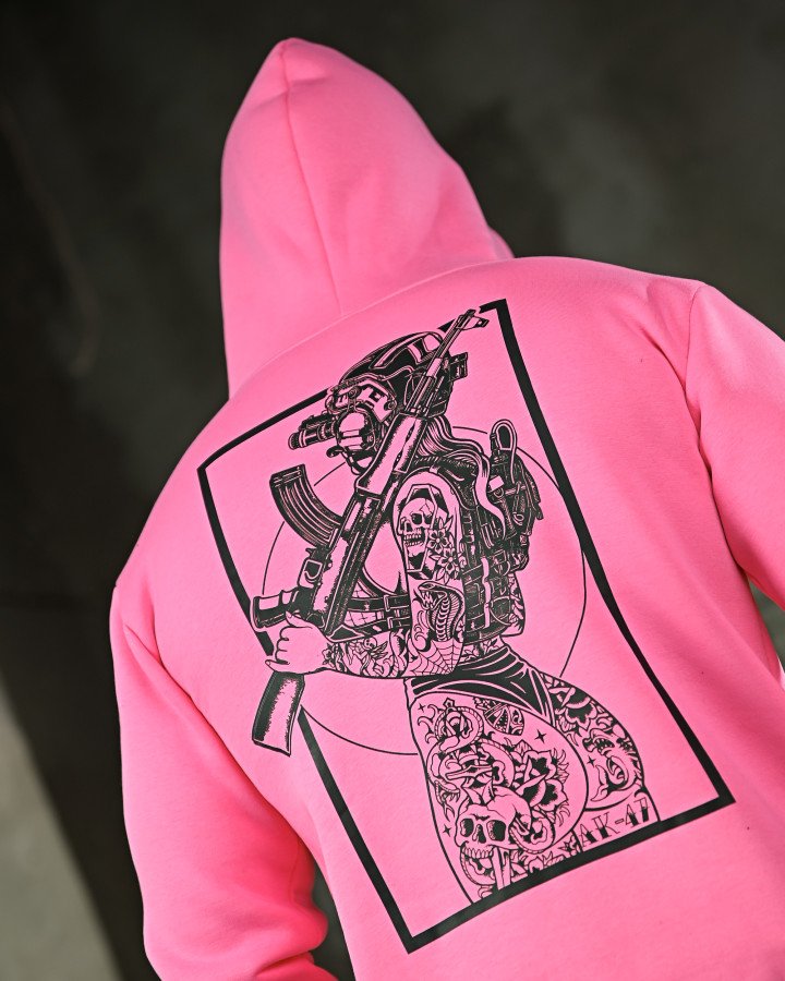 Мілітарі худі на флісі genesis ak47 pink - Зображення 3