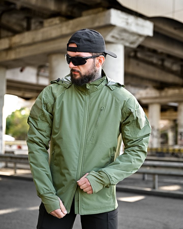 Демісезонна тактична куртка carrier (аналог uf pro) олива - Зображення 6