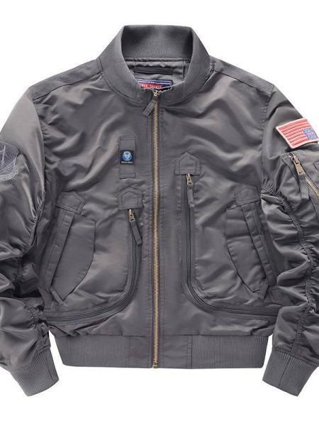 Тактична військова демісезонна куртка Бомбер AIR Forces Сірий