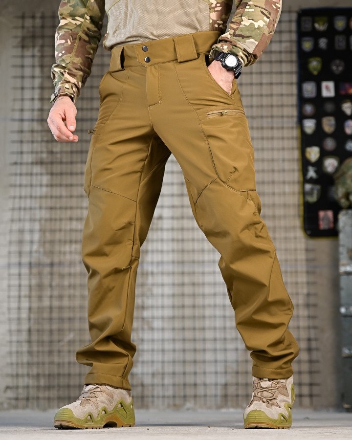Тактичні штани софтшел draft висока талія кайот