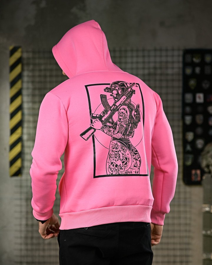 Мілітарі худі на флісі genesis ak47 pink