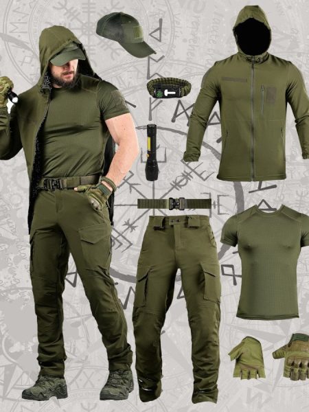 Літній тактичний костюм 8в1 tiran олива