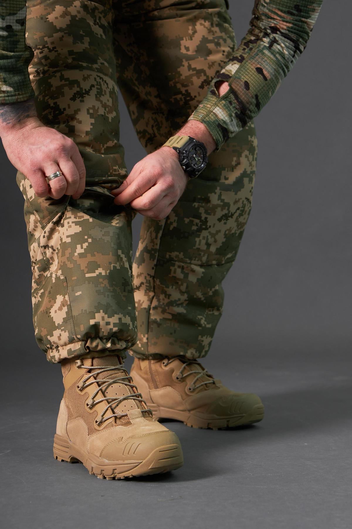 Штани зимові Taslan піксель ЗСУ на підтяжках, до -15*С - Зображення 10