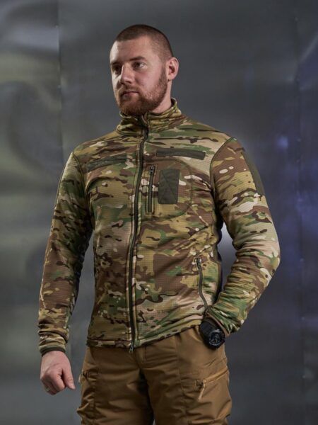 Флісова кофта вафелька мультикам Military