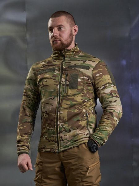 Флісова кофта вафелька мультикам Military