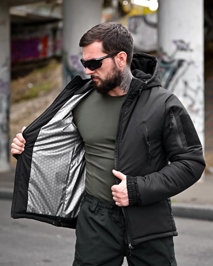 Зимова тактична куртка гур omniheat чорна - Зображення 7