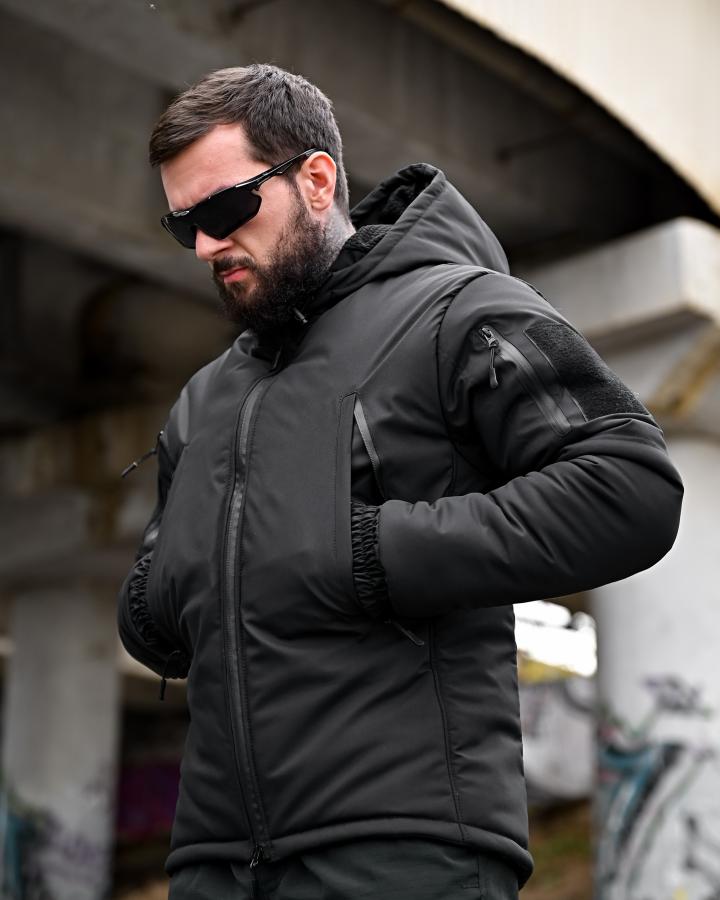 Зимова тактична куртка гур omniheat чорна - Зображення 5