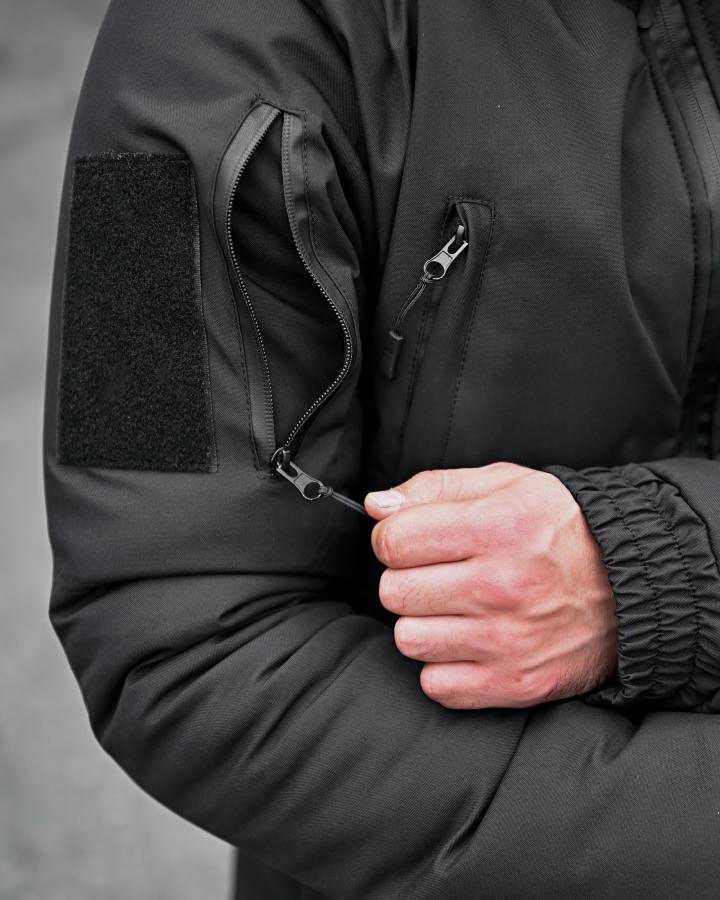 Зимова тактична куртка гур omniheat чорна - Зображення 4