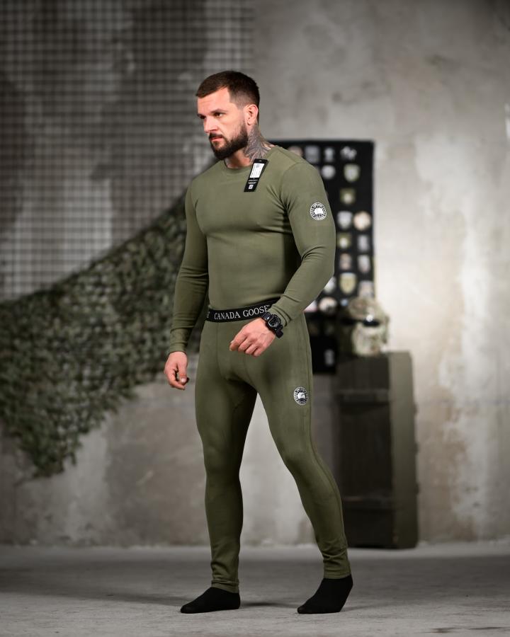 Зимова чоловіча тормобілизна canada goose олива - Зображення 5