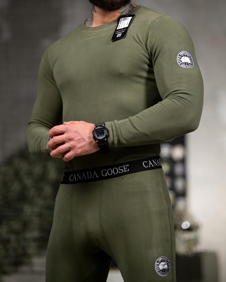 Зимова чоловіча тормобілизна canada goose олива - Зображення 4