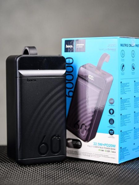 Повербанк hoco j123c 60000mah 22.5w швидка зарядка чорний