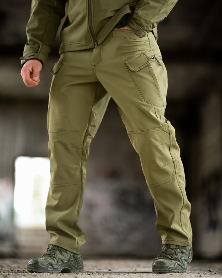 Демісезонний тактичний костюм софтшел tiger олива - Зображення 4