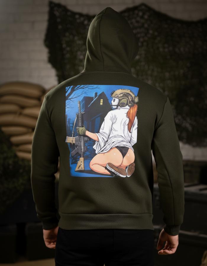 Мілітарі худі на флісі genesis girl - Зображення 3