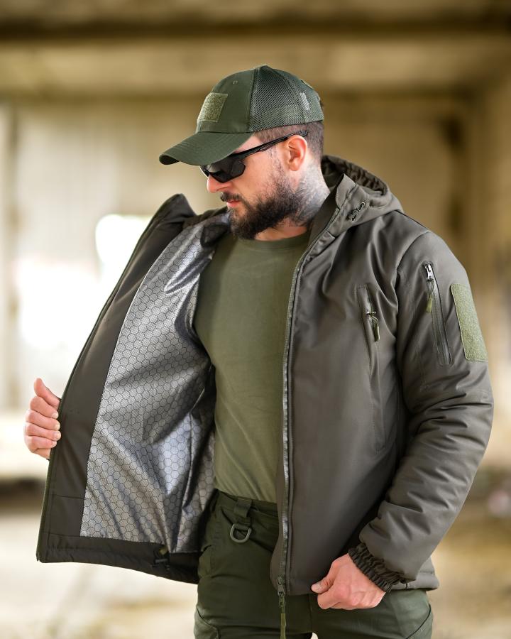 Зимова тактична куртка гур omniheat олива - Зображення 8