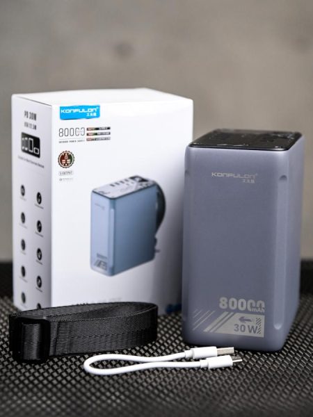 Повербанк power bank konfulon a49q 80000mah