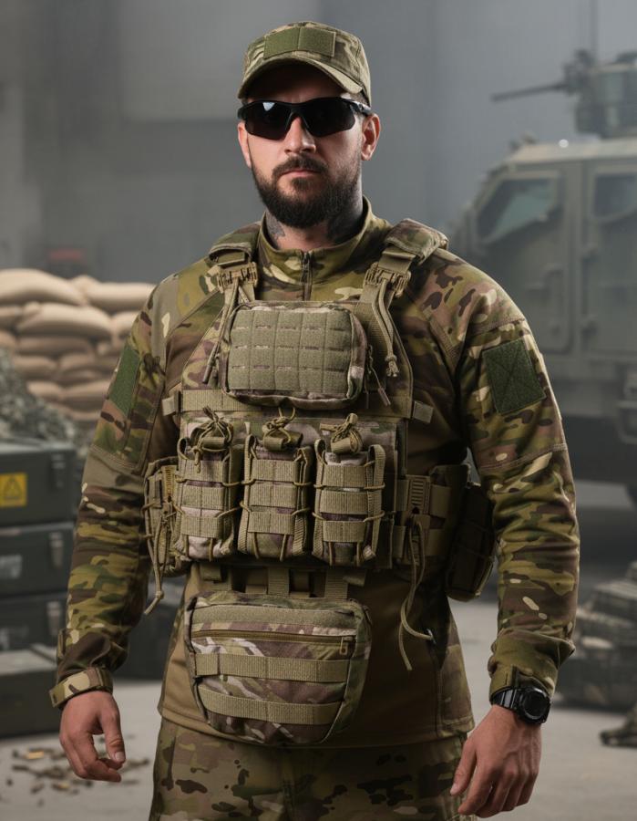 Плитоноска attack 4 точки швидкий скидання з нашивником