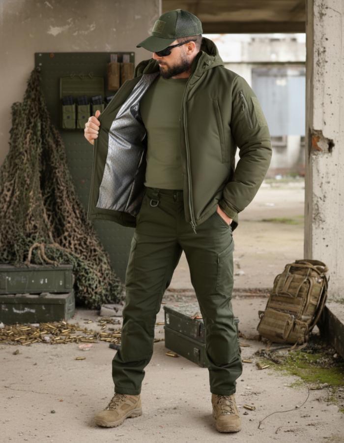 Зимова тактична куртка гур omniheat олива - Зображення 10