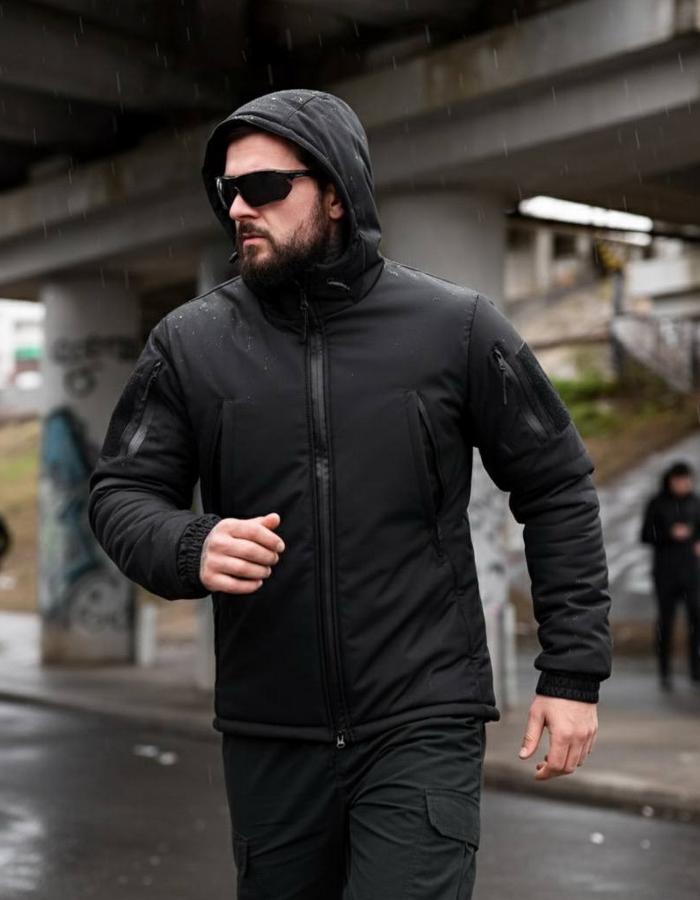 Зимова тактична куртка гур omniheat чорна