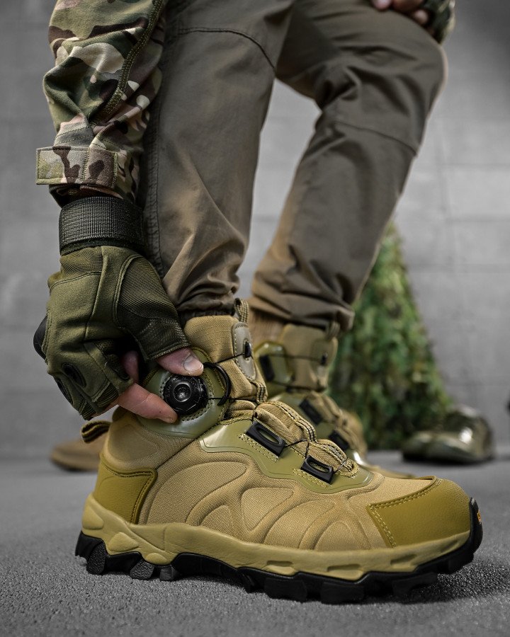 Тактичні черевики на автошнурівці койот - Зображення 6