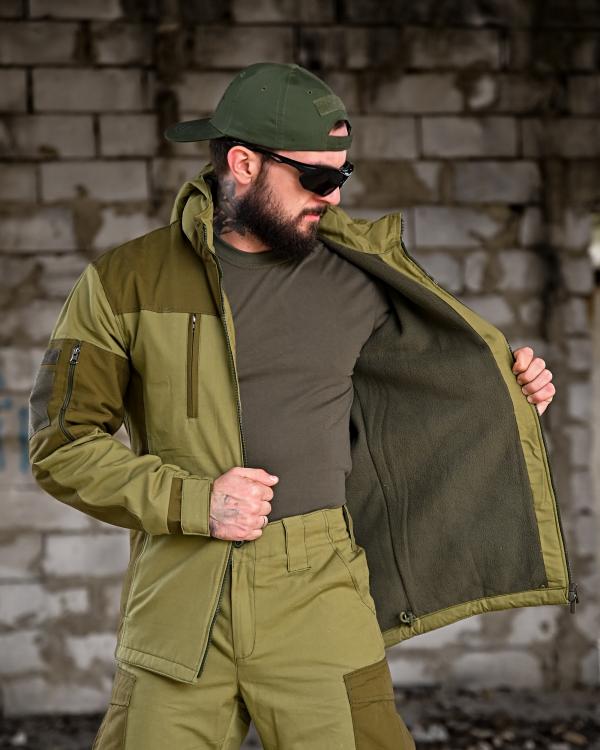 Зимовий тактичний костюм гірка retouch на флісі олива - Зображення 4