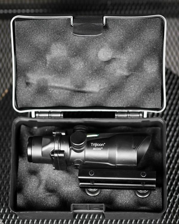 Оптичний коліматорний призматичний приціл trijicon acog на ак - Зображення 5