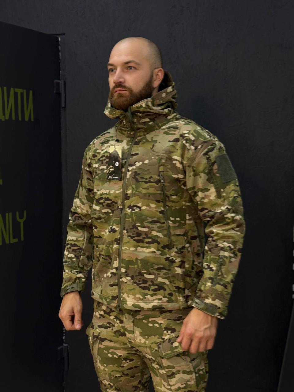 Костюм Утеплений Soft Shell Мультикам на флісі Qutdoor Equipment - Зображення 10