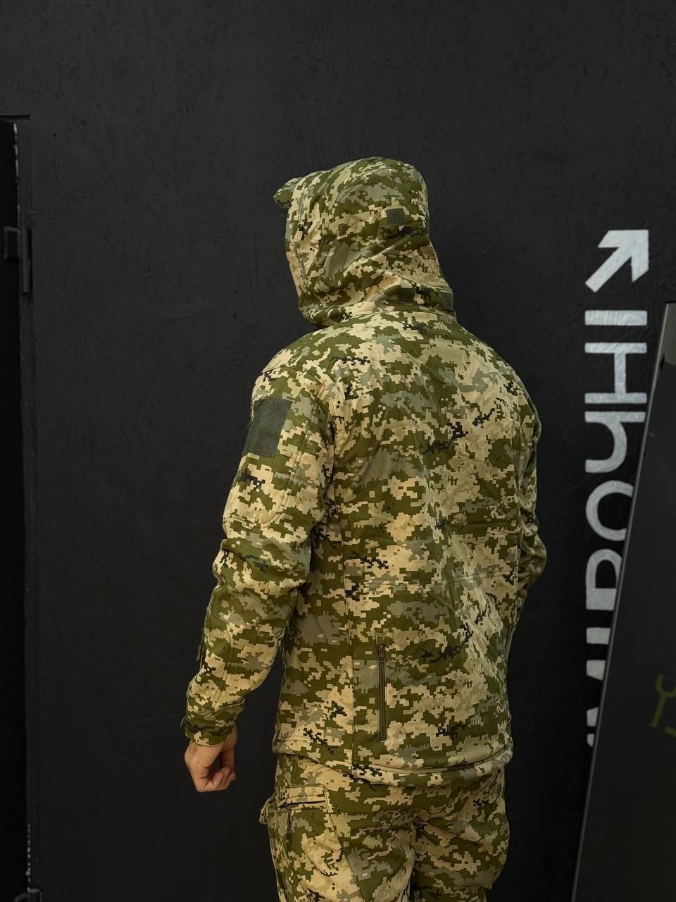 Костюм Soft-Shell піксель-камуфляж Утеплений на флісі - Зображення 5