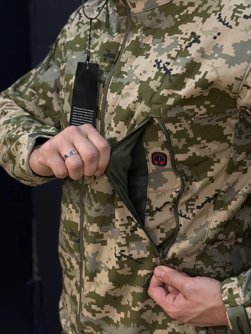 Костюм Soft-Shell піксель-камуфляж Утеплений на флісі - Зображення 3