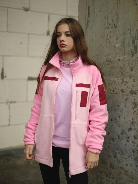 Флісова кофта рожева