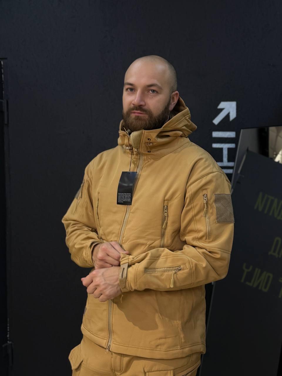 Костюм Утеплений Soft Shell Койот на флісі Qutdoor Equipment - Зображення 5