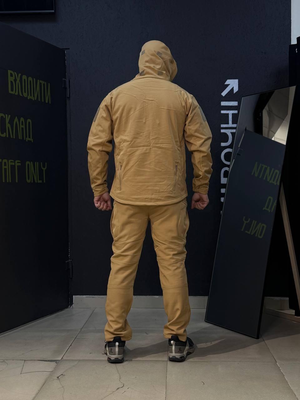 Костюм Утеплений Soft Shell Койот на флісі Qutdoor Equipment - Зображення 8