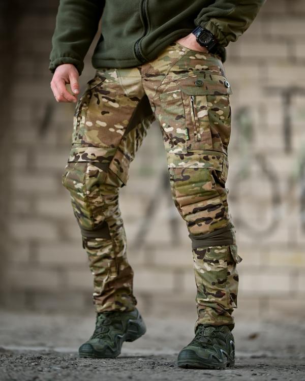 Зимові штурмові тактичні штани tomahawk tactical мультикам