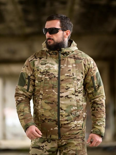 Зимова тактична куртка 7.62 omni-heat мультикамматеріал: