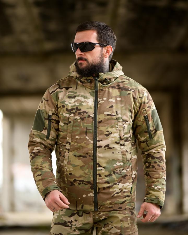 Зимова тактична куртка 7.62 omni-heat мультикамматеріал: