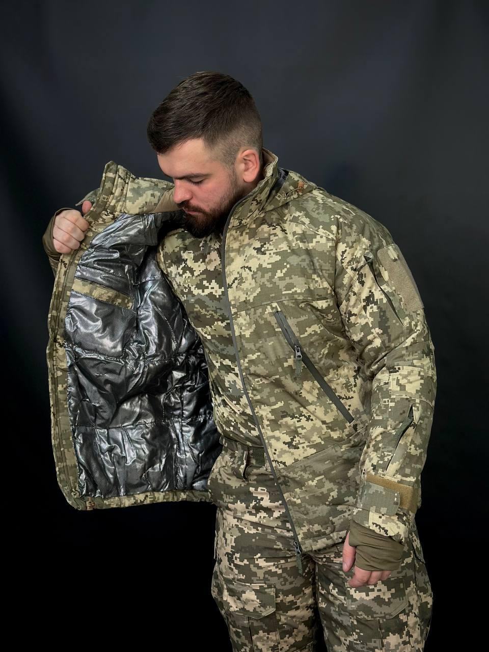Тактична військова тепла зимова куртка Call Dragon 3.0 на Omni Heat Піксель - Зображення 3