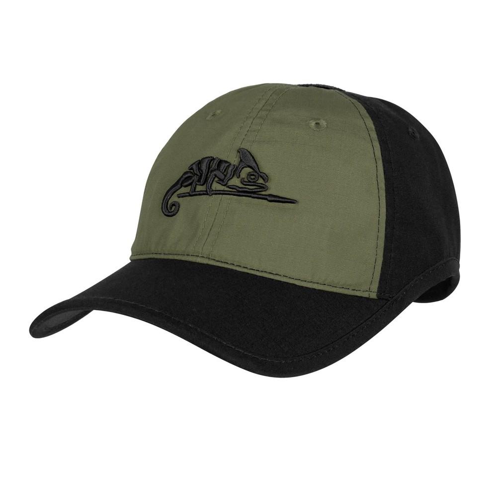 Бейсболка Helikon-Tex Logo Cap – PolyCotton Ripstop Black/Olive Green - Зображення 3