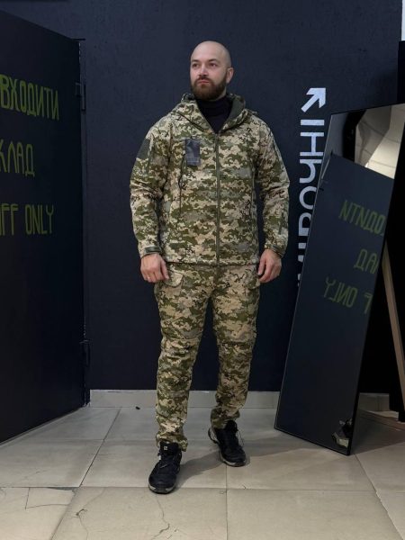Костюм Soft-Shell піксель-камуфляж Утеплений на флісі