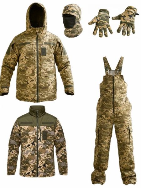 Зимовий тактичний костюм omnihit піксель 5в1