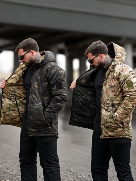 Зимня двостороння тактична куртка chameleon