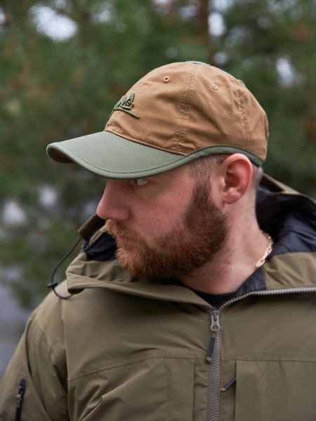 Бейсболка Helikon-Tex Logo Cap – PolyCotton Ripstop Coyote/Olive Green