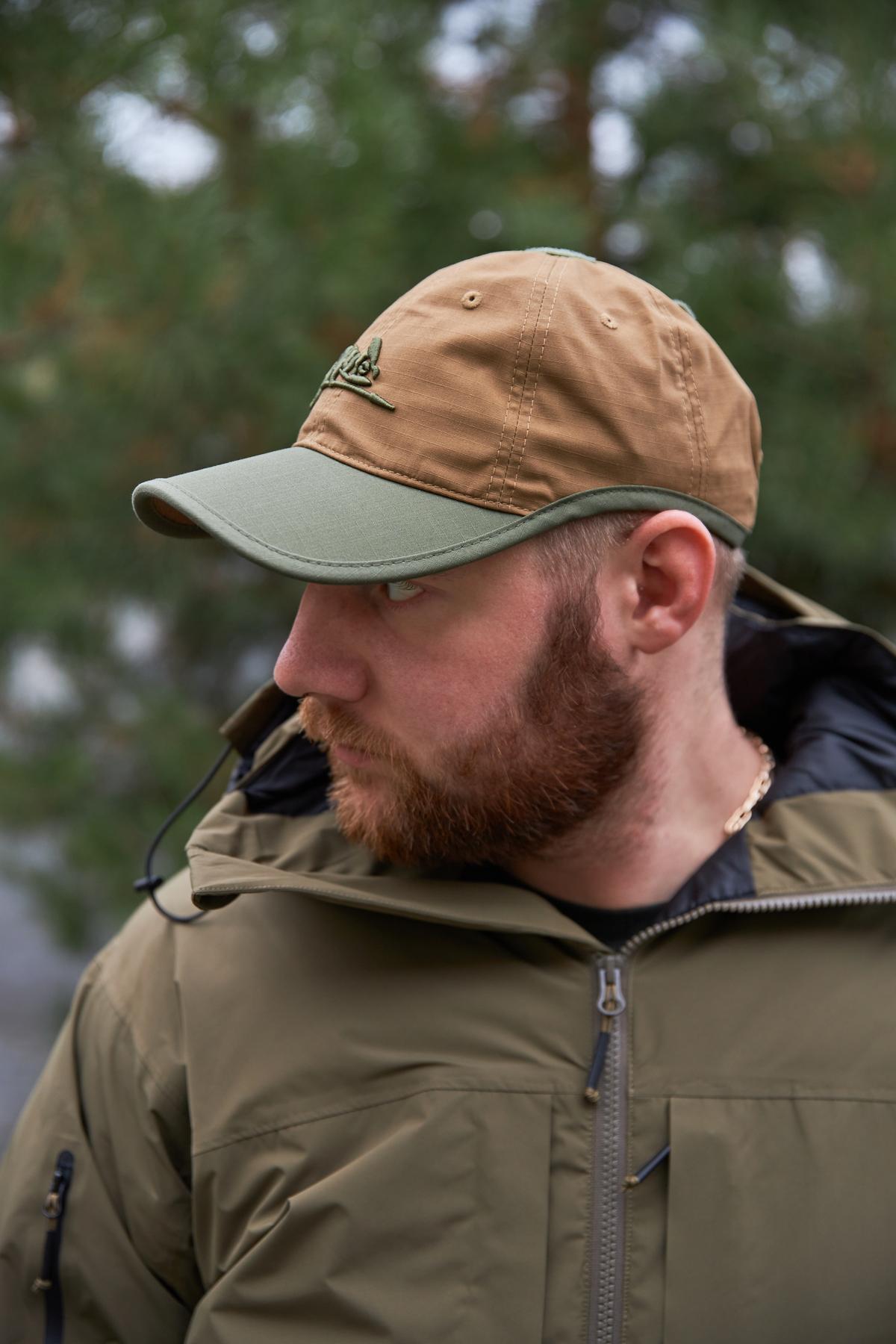 Бейсболка Helikon-Tex Logo Cap – PolyCotton Ripstop Coyote/Olive Green - Зображення 4