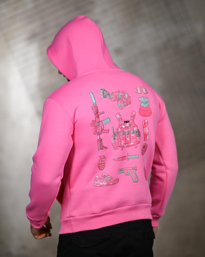 Мілітарі худі на флісі genesis pink - Зображення 2