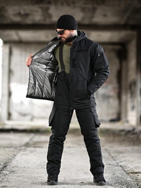 Зимовий тактичний костюм northern чорний