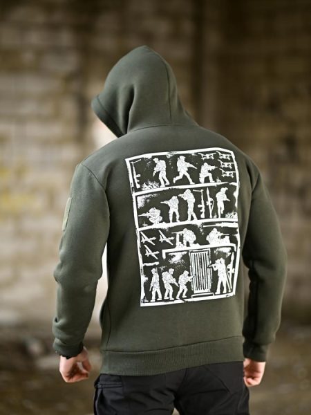 Мілітарі худі на флісі genesis soldier oliva