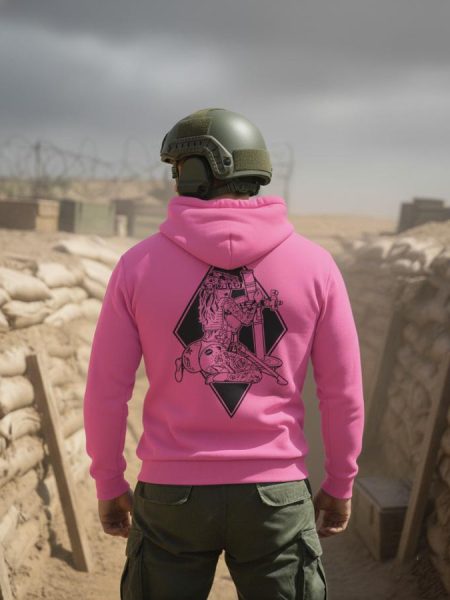 Мілітарі худі на флісі genesis mina pink